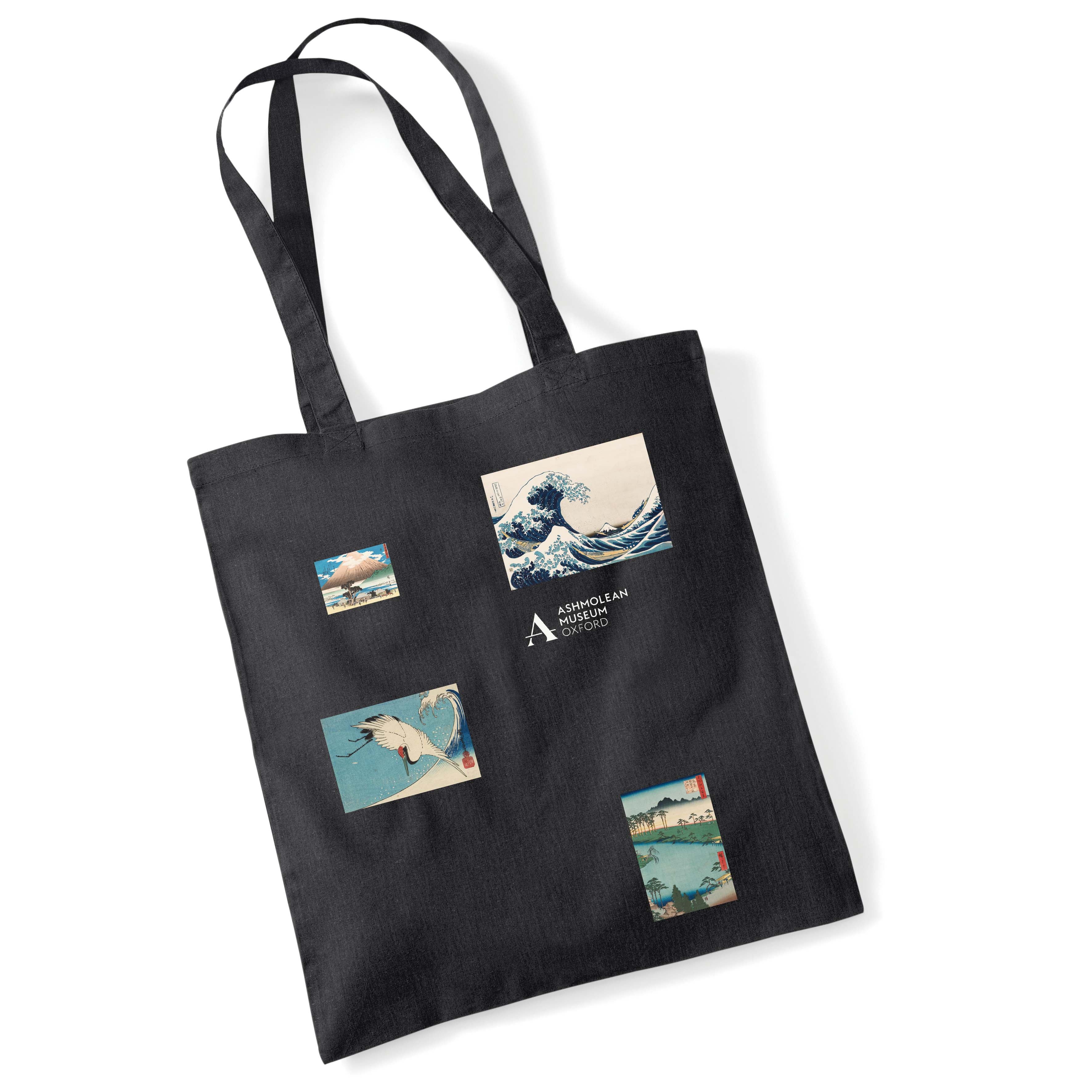 Ashmolean Vintage Collage Tote Bag 40 x 36cm Black