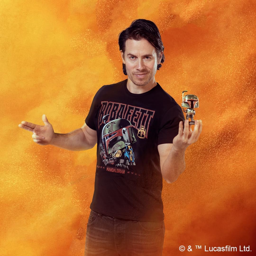 Funko Pop! & Tee: Tar Wars - Boba Fett - Small - (S) - Star Wars - T-Shirt - Clothes With Collectable Vinyl Figure - Gift Idea - Toys and Short Sleeve Top for Adults Unisex Men and Women
