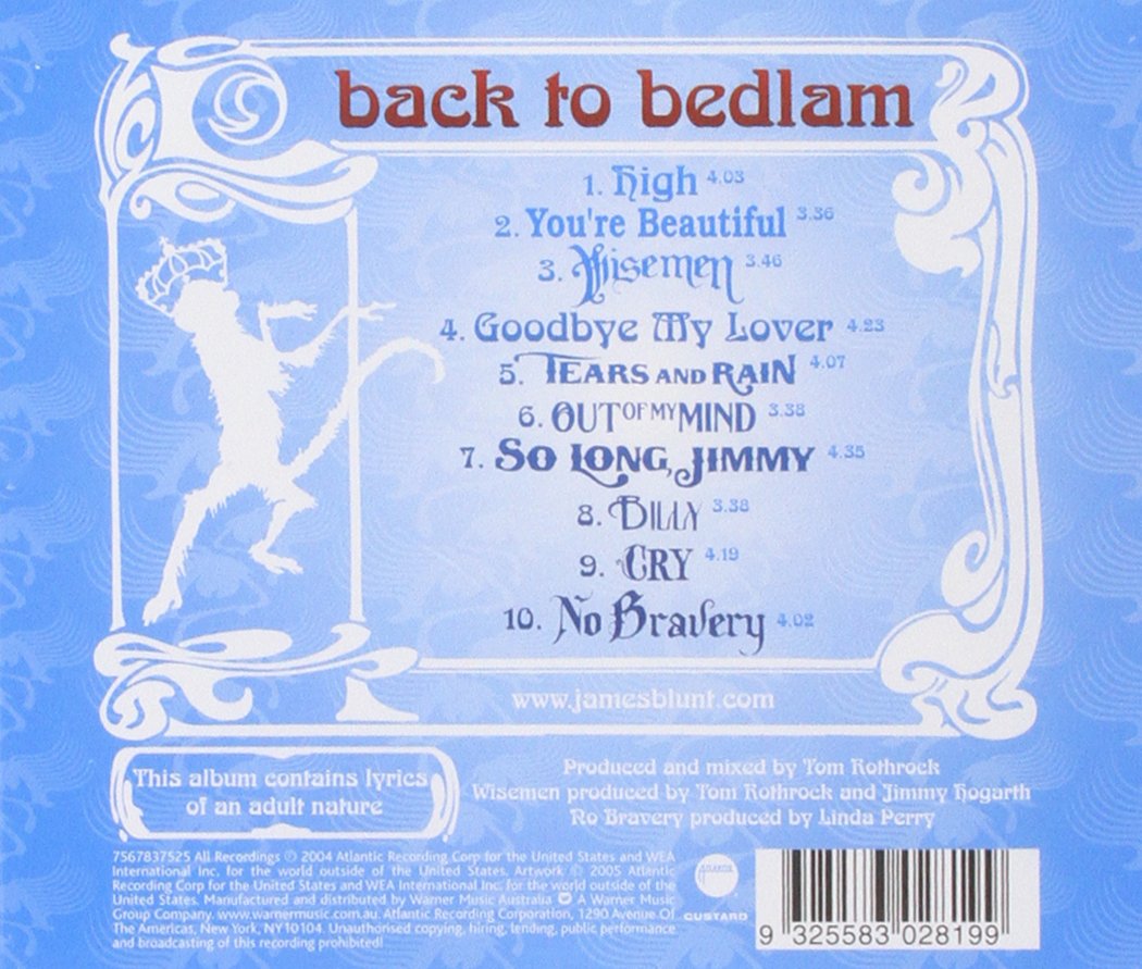 BLUNT JAMES-BACK TO BEDLAM