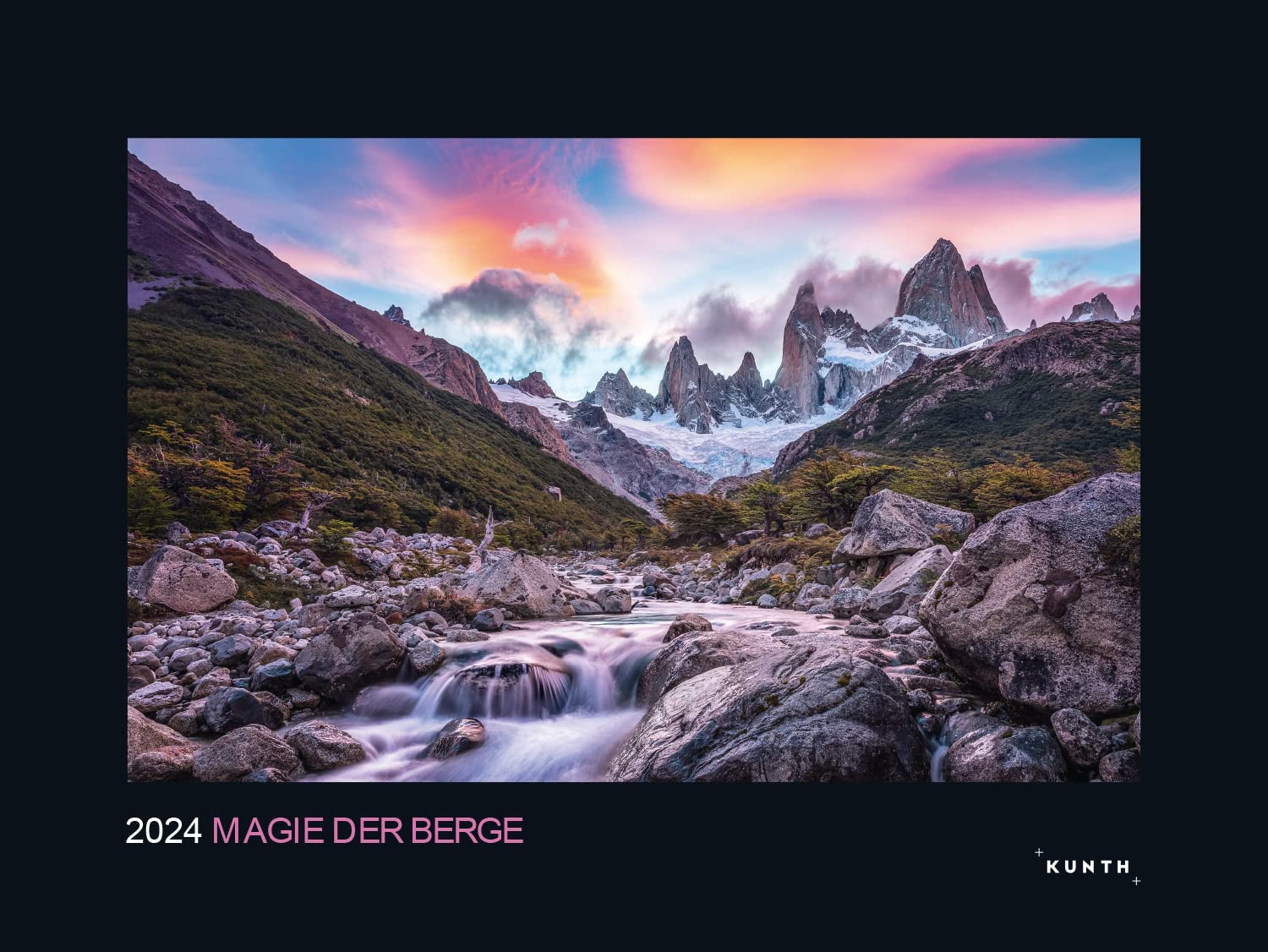 KUNTH Monats-Wandkalender Magie der Berge 2024