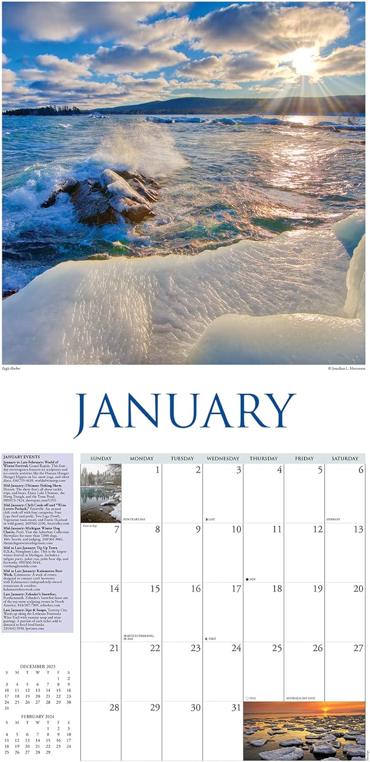 Michigan 2024 12 X 12 Wall Calendar