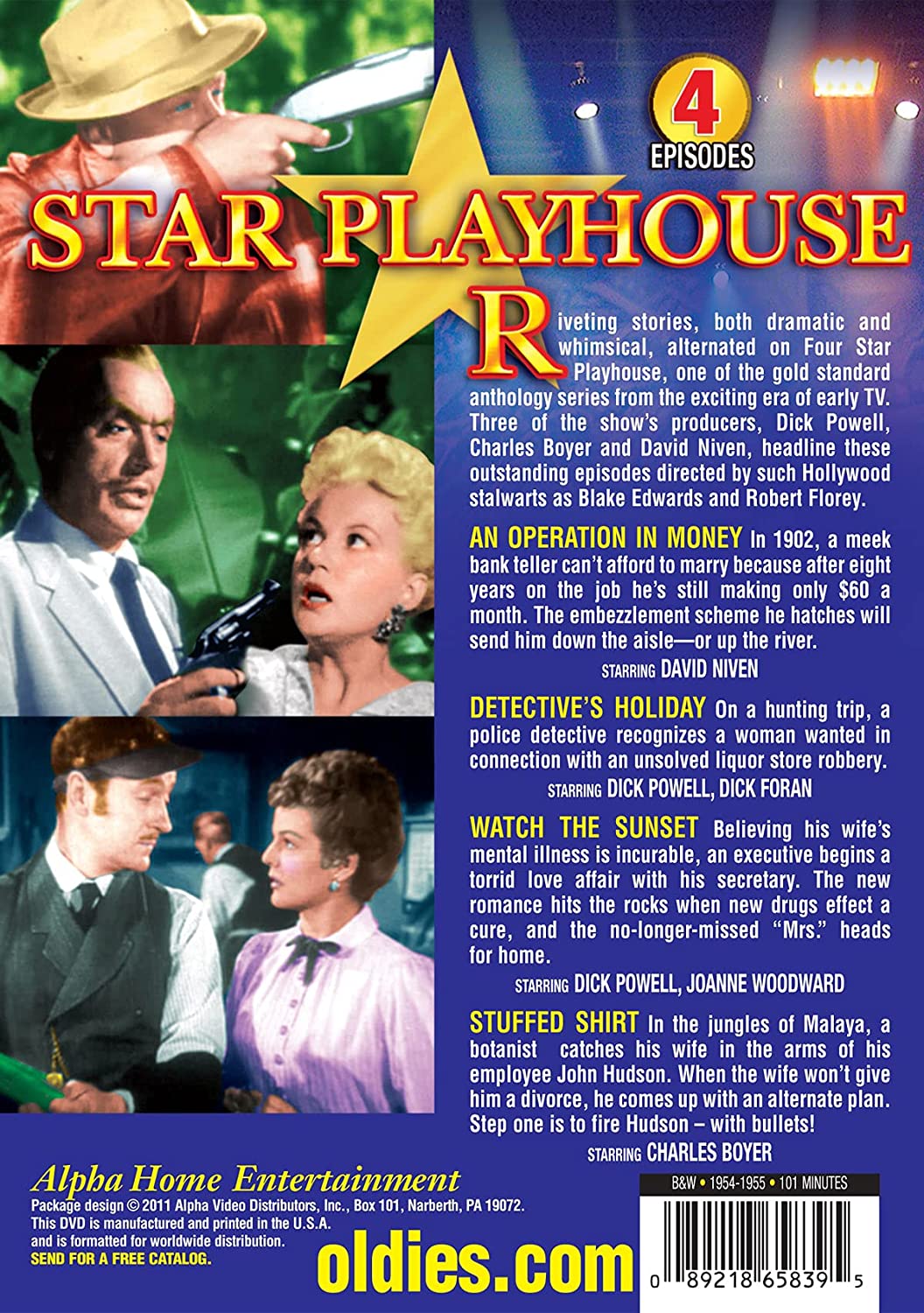 Four Star Playhouse - Volume 2: An Operation in Money (1954) / Detective's Holiday (1954) / Watch The Sunset (1956) / Stuffed Shirt (1955)
