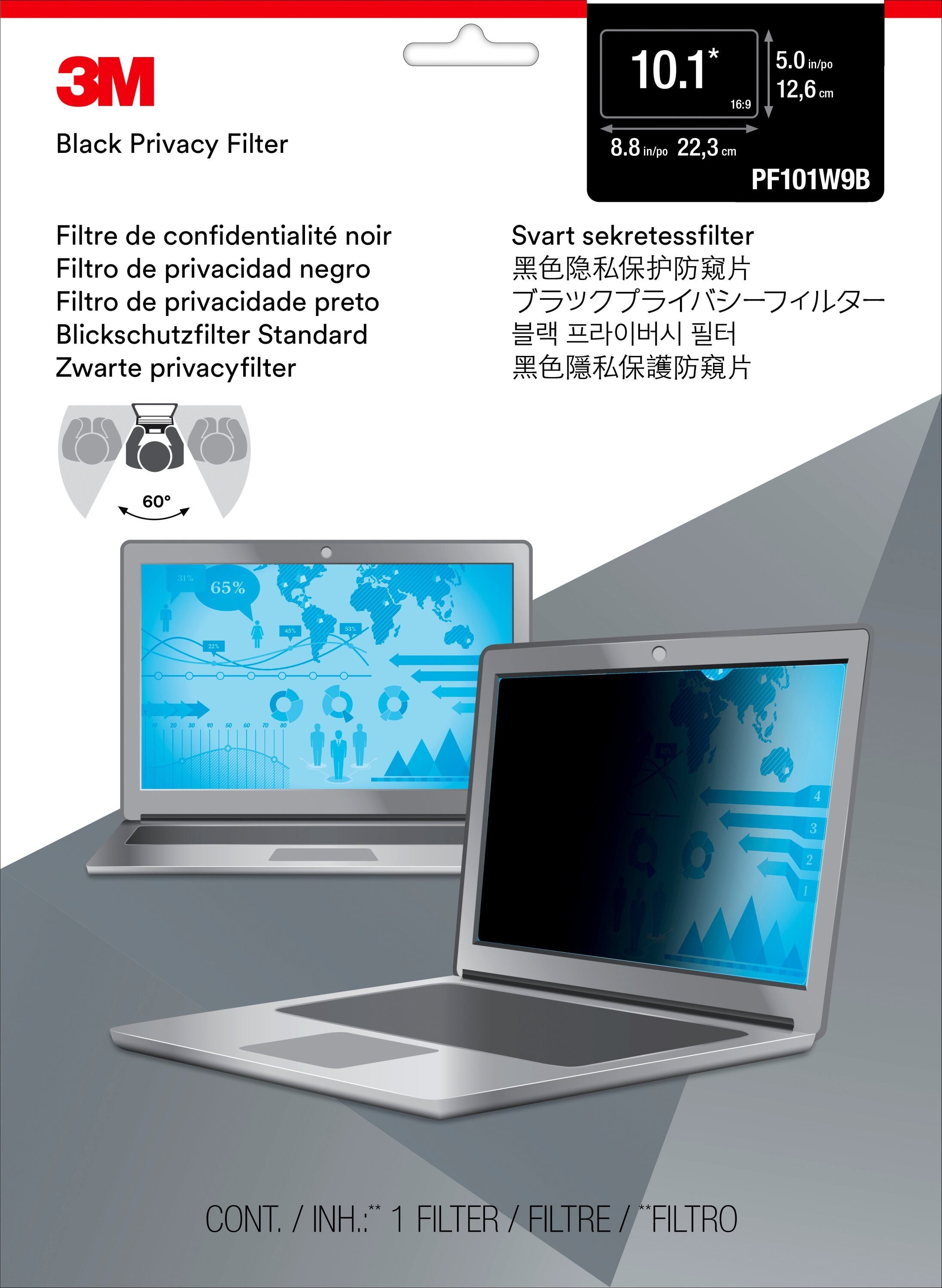 3M Privacy Filter for 17" Widescreen Laptop (16:10)