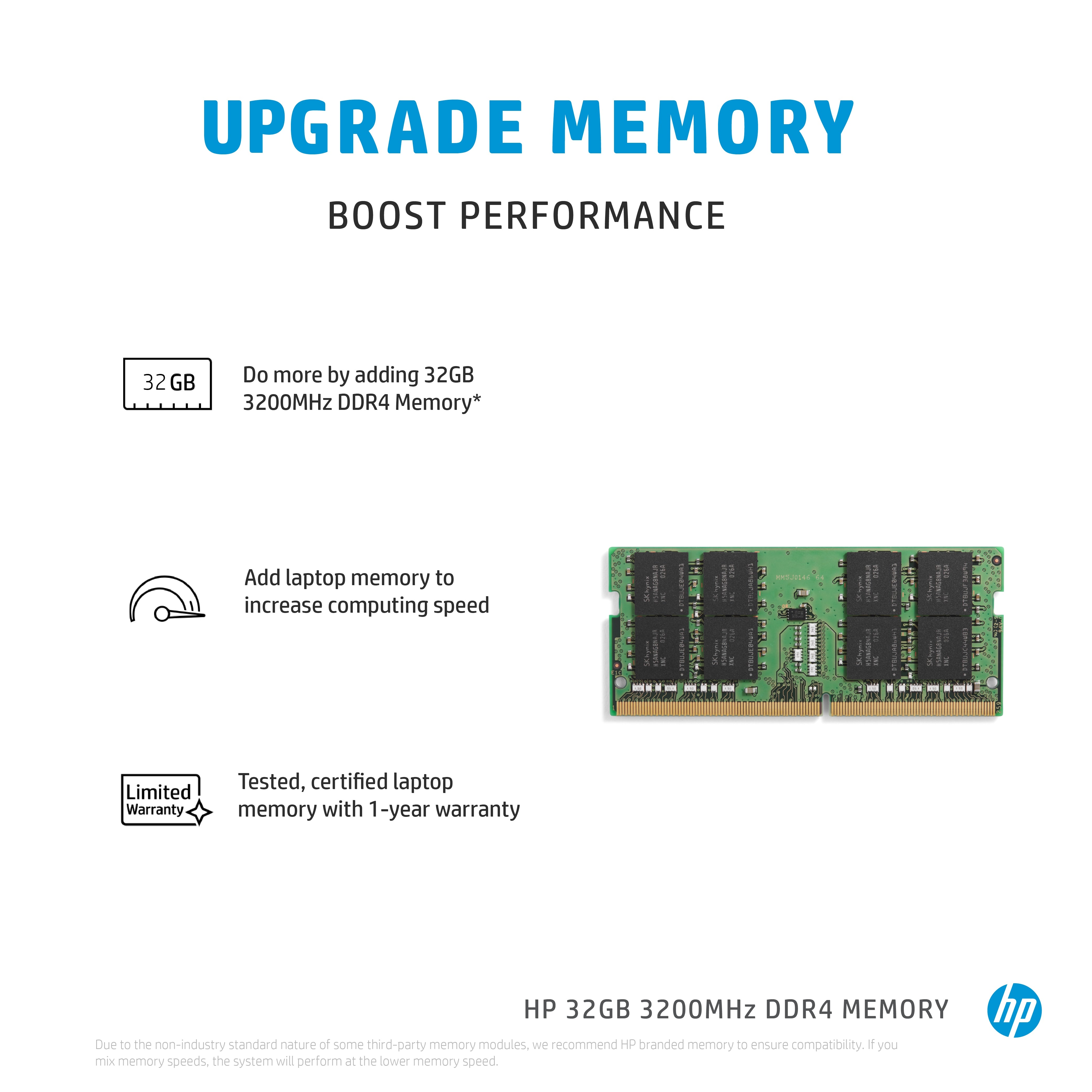 HP 32 GB 3200MHz DDR4 memory module