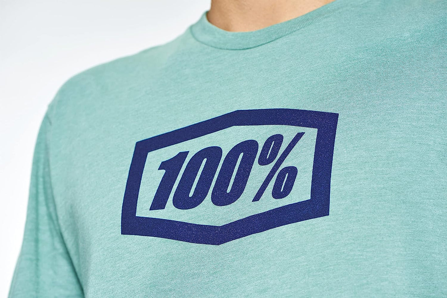 100% ICON Short Sleeve T-Shirt Ocean Blue Heather M