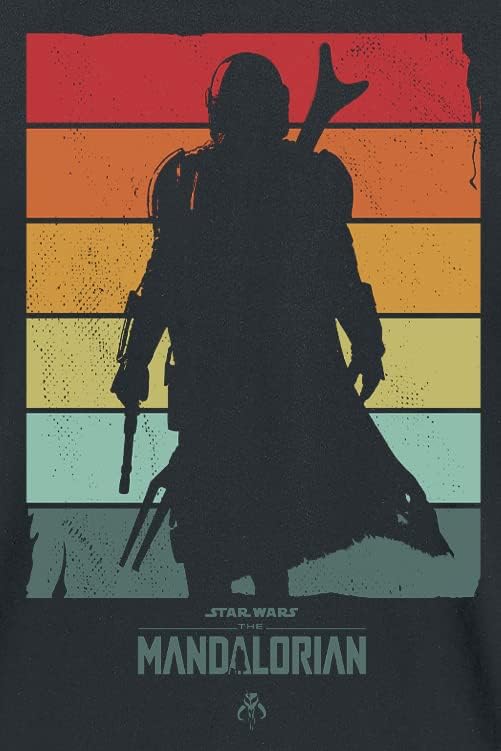 Star Wars: The Mandalorian Spectrum Men's T-Shirt Black Large