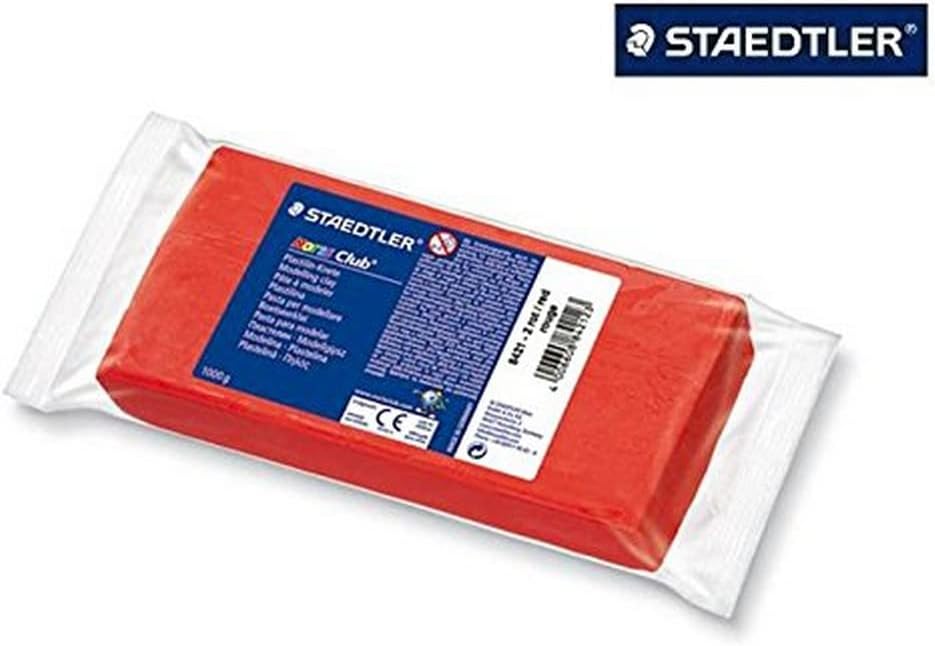 STAEDTLER Noris Club 8421 Plasticine Clay 1000 G Reddish-Purple