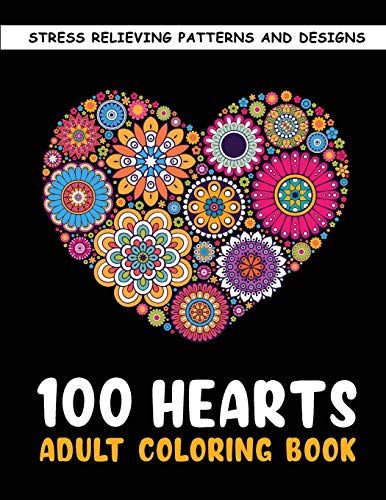 The 100 Hearts Adult Coloring Books for Adults
