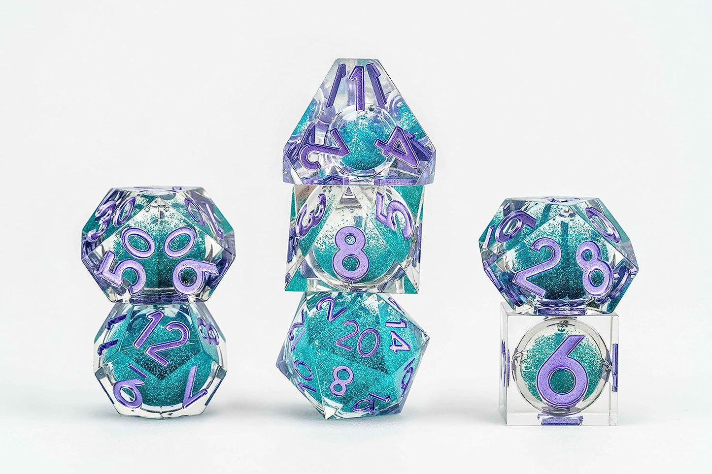 Disco Vibes: Individual D20 Elixir Liquid Core Dice