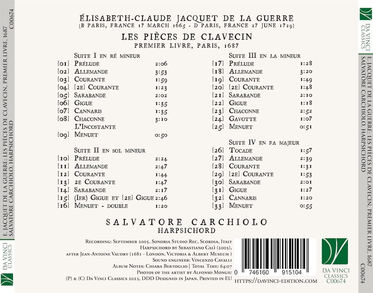 JACQUET DE LA GUERRE:..