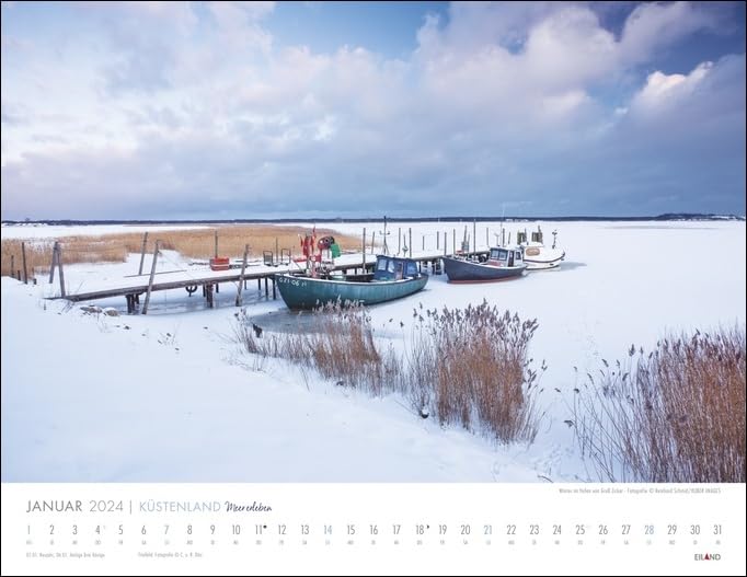 Monats-Wandkalender Kustenland, Meer erleben 2024
