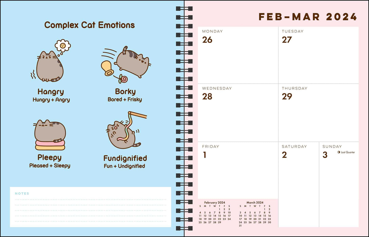 Pusheen 16-Month 2023-2024 Weekly/Monthly Planner Calendar