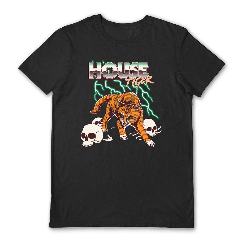 HILLARY WHITE (HOUSE TIGER) BLACK UNISEX T-SHIRT