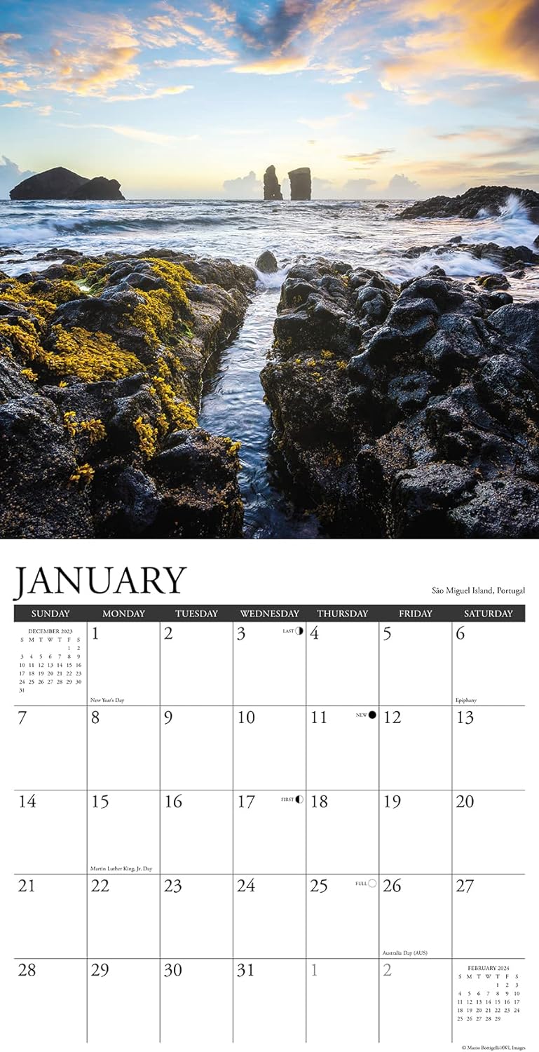 Ocean View 2024 12 X 12 Wall Calendar