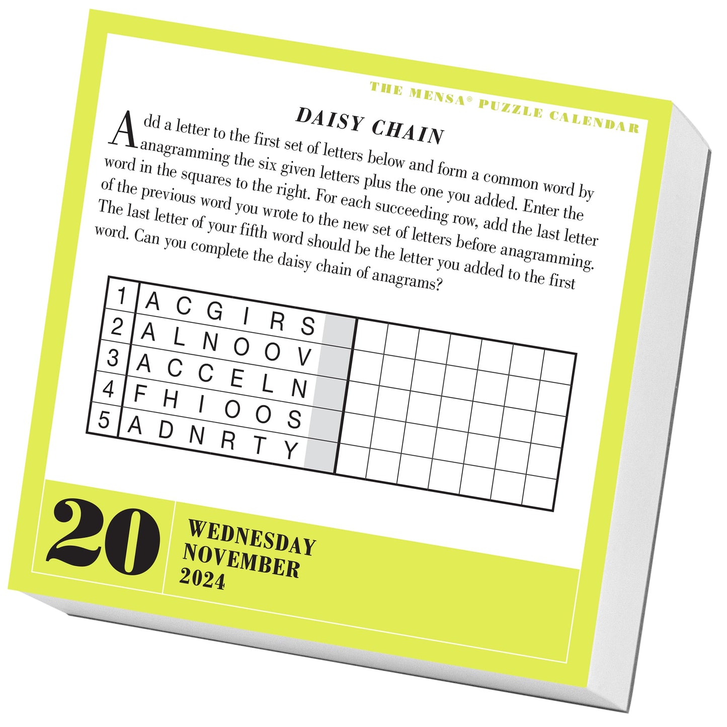 Mensa® 365 Brain Puzzlers Page-A-Day Calendar 2024
