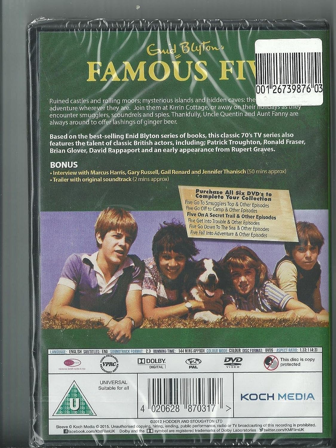 ENID BLYTON'S FAMOUS FIVE-FIVE ON A SECRET TRAIL & OTHER EPISODES DVD.
