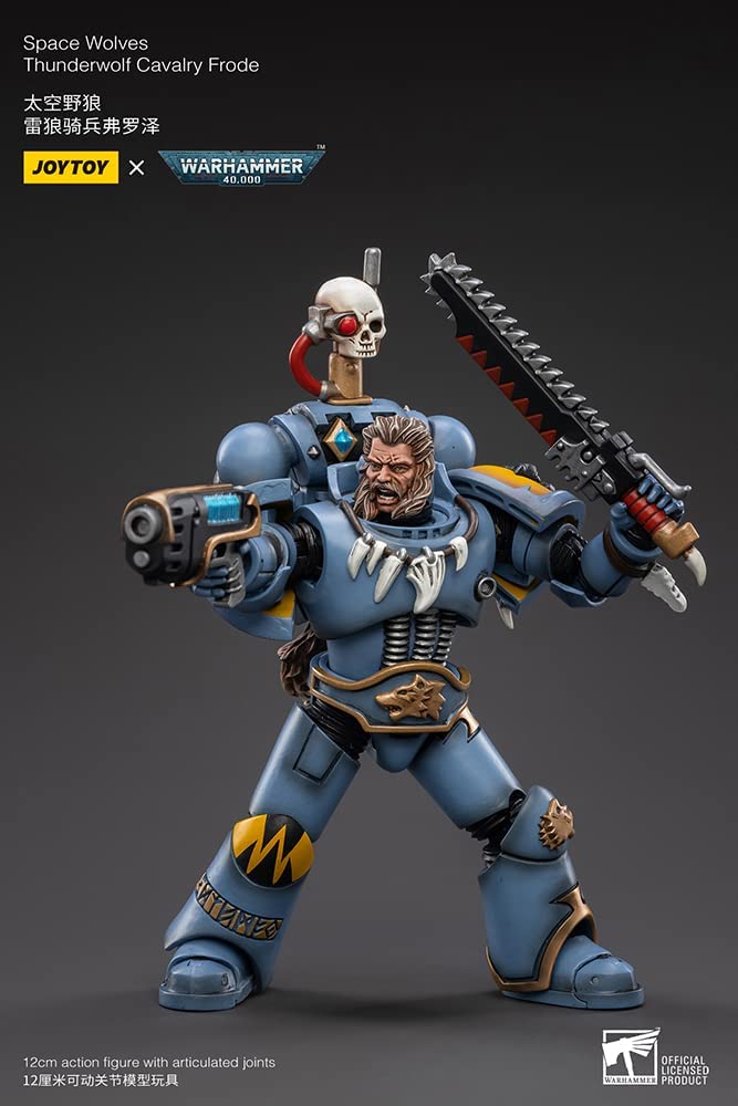 Bloomage Joytoy Tech - Joytoy Warhammer 40,000 - Space Wolves Thunderwolf Cavalry Frode 1/18 Figure (Net)