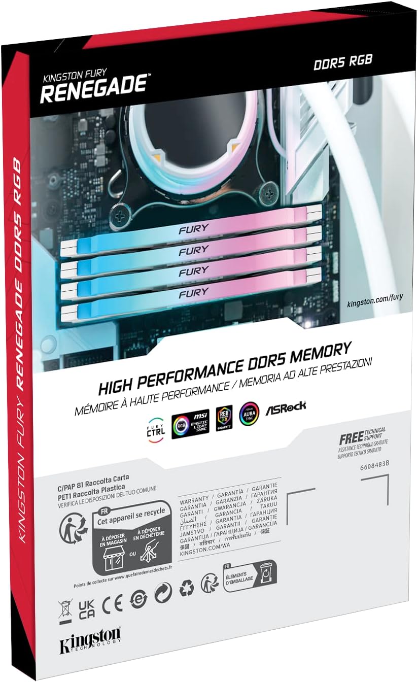 Kingston Technology FURY Renegade RGB memory module 16 GB 1 x 16 GB DDR5 6000 MHz