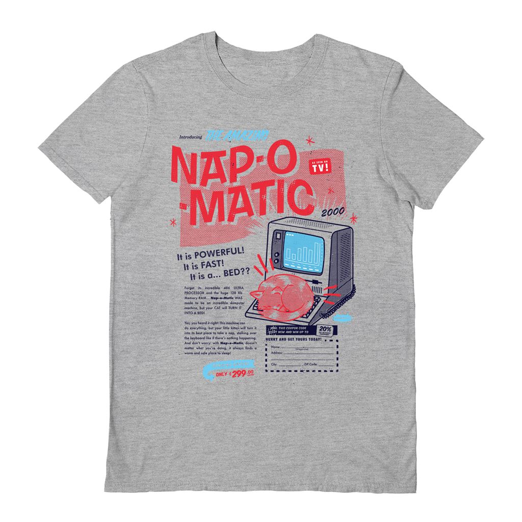 VO MARIA (NAP-O-MATIC) SPORTS GREY UNISEX T-SHIRT