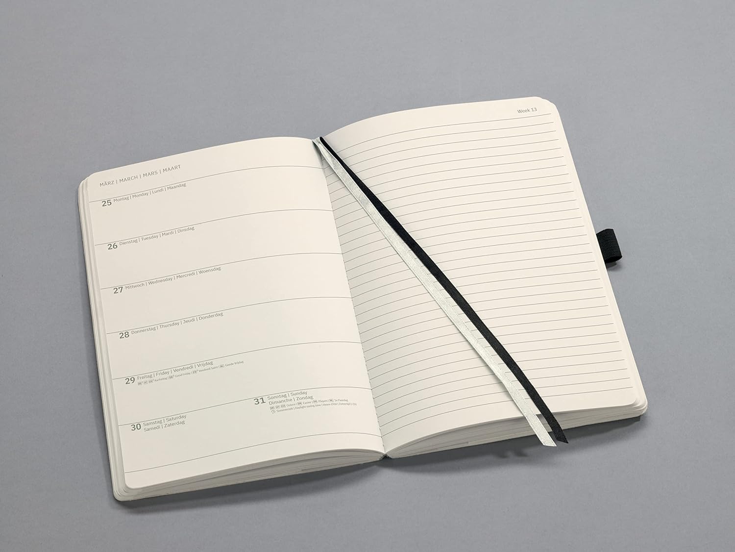 SIGEL C2424 Conceptum Weekly planner and notes 2024, approx. A5, Black, softcover, 2 pages equal to week on left/notes on right, 192 pages