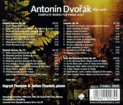 Dvorak - Dvorak Complete Works For Piano Du