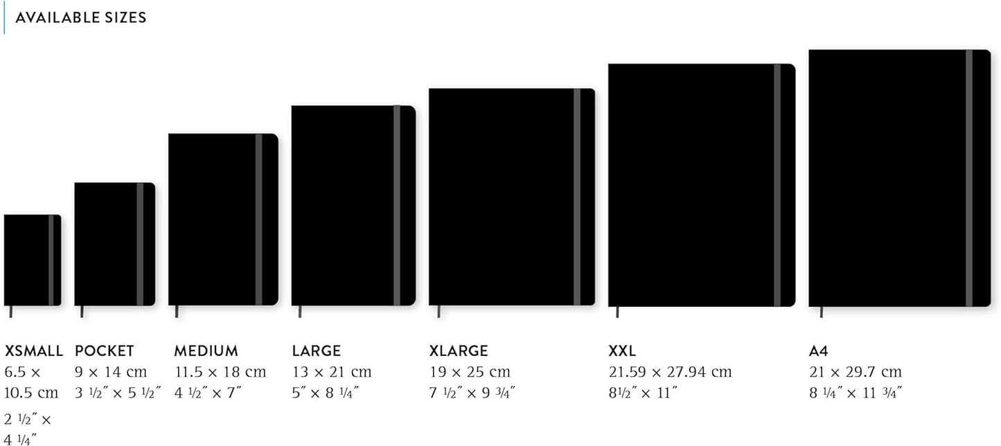 Moleskine Classic Squared Notebook, Notebook with Soft Cover and Elastic Closure, Dimensions A4 21 x 29.7 cm, Colour Black, 192 Pages Black A4 Squared