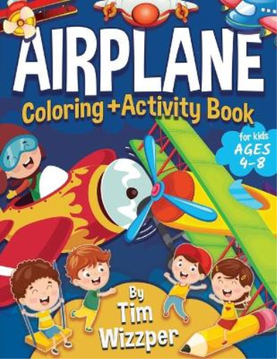 Airplane Activity Book for Kids Ages 4-8