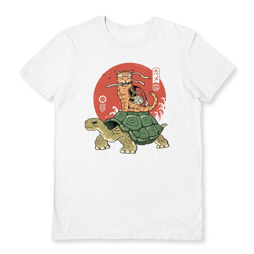 VINCENT TRINIDAD (CATANA ON TURTLE) WHITE UNISEX T-SHIRT SMALL
