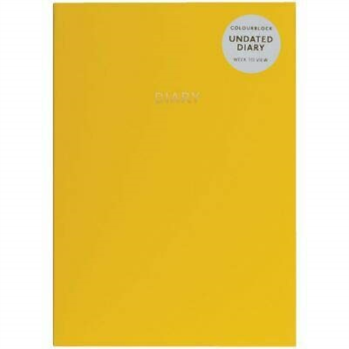 Colourblock A5 Undated Diary Wtv Saffron