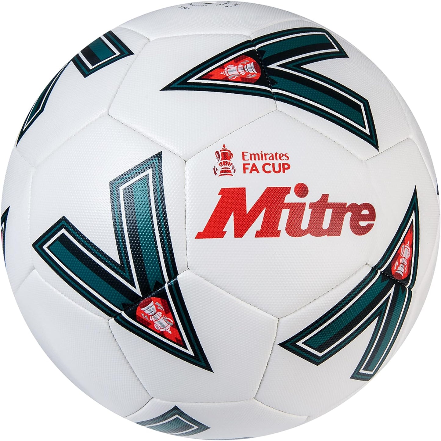 Mitre FA Cup Football White/Green/Red 4