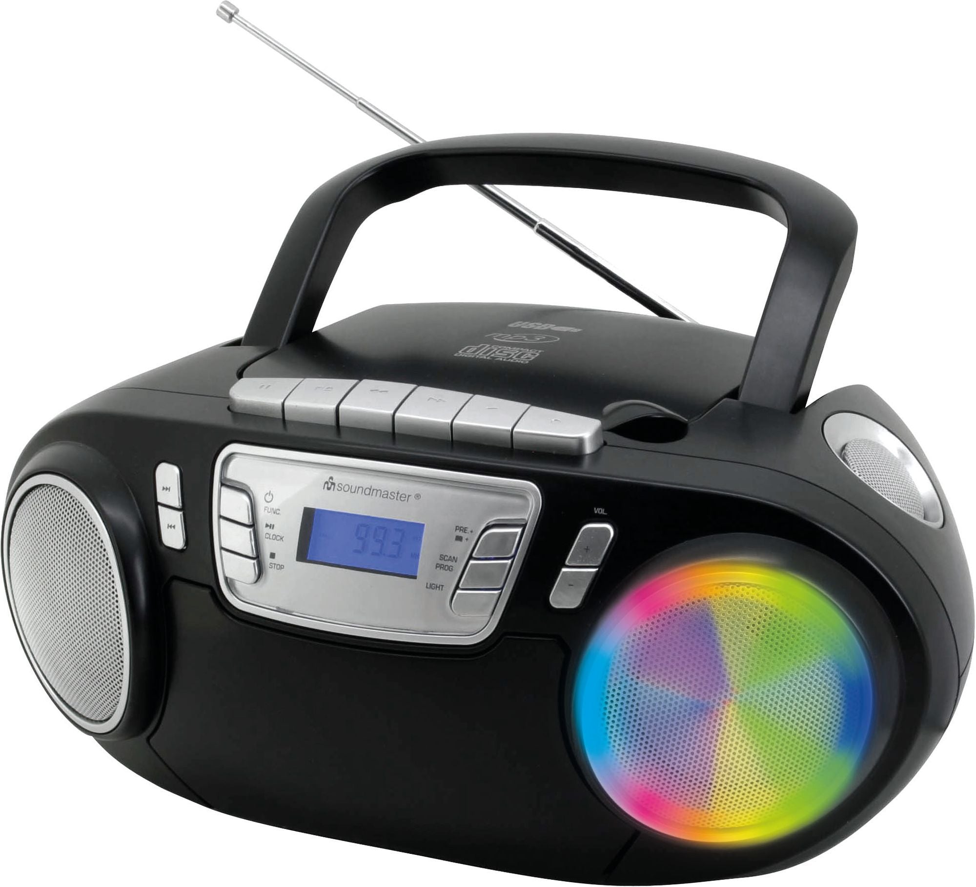 Soundmaster SCD5800SW Analog 3 W FM, PLL Black, Silver MP3 playback