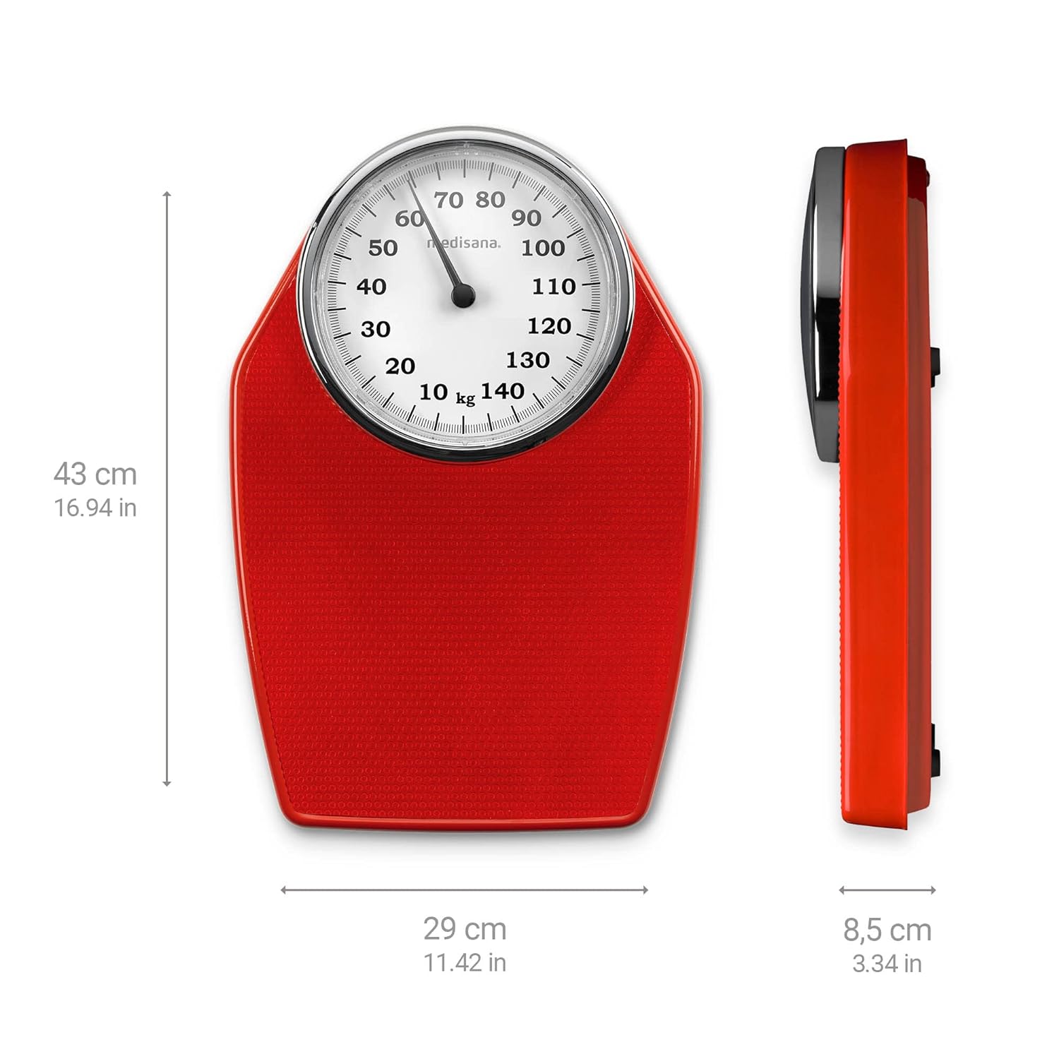 medisana Personenwaage PS 100 rot fur max. 150,0 k