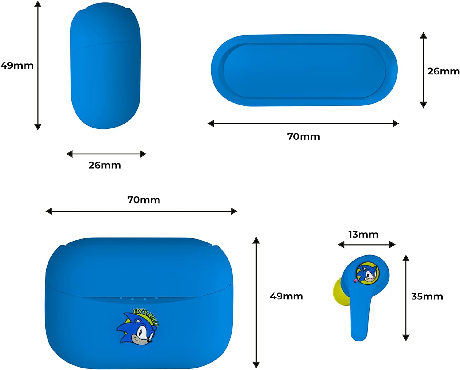 OTL TWS Sonic The Hedgehog Earpods (Blue) /Earpods