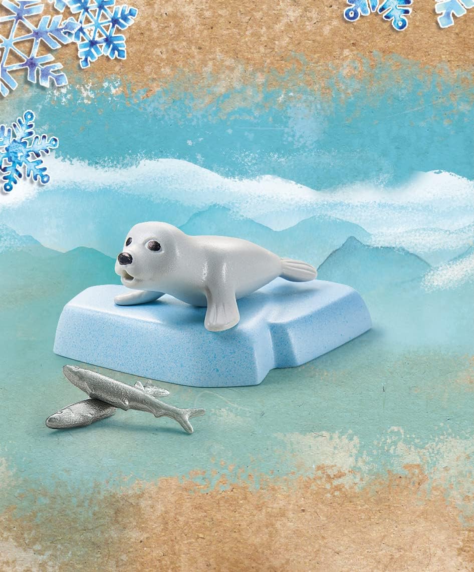 Playmobil 71070 Wiltopia Seal, Animal toy,for children 4-10, sustainable toy animals, Seal toy, Collectible toy for kids, made form 80% recycled material, sea animale toys for kids