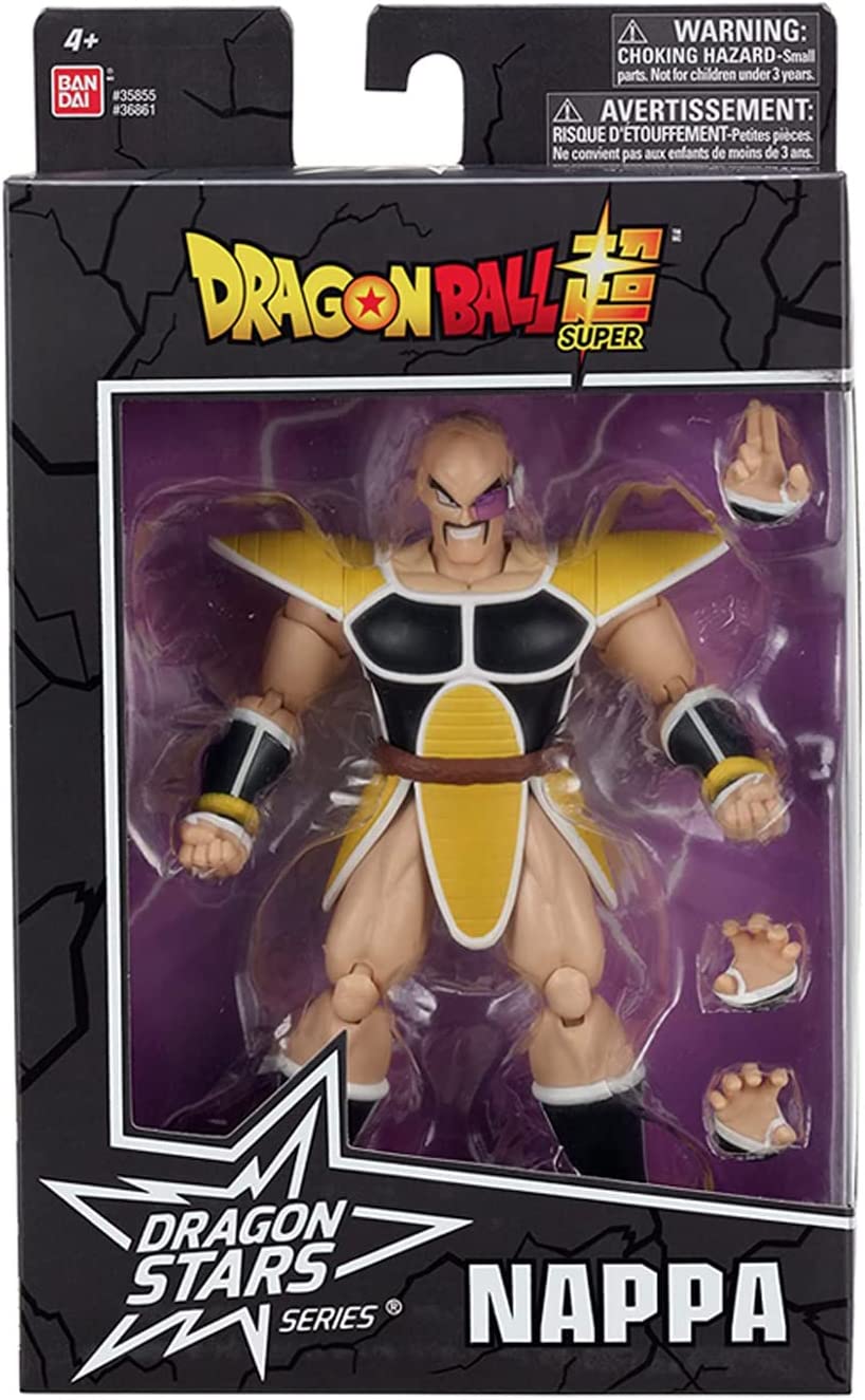 Bandai Dragon Stars Figures Nappa Dragon Ball Kai Version | Dragon Ball Nappa Figure | 17cm Articulated Dragon Ball Figure | Bandai Dragon Stars Anime Figures Nappa Toy | Anime Gifts And Anime Merch