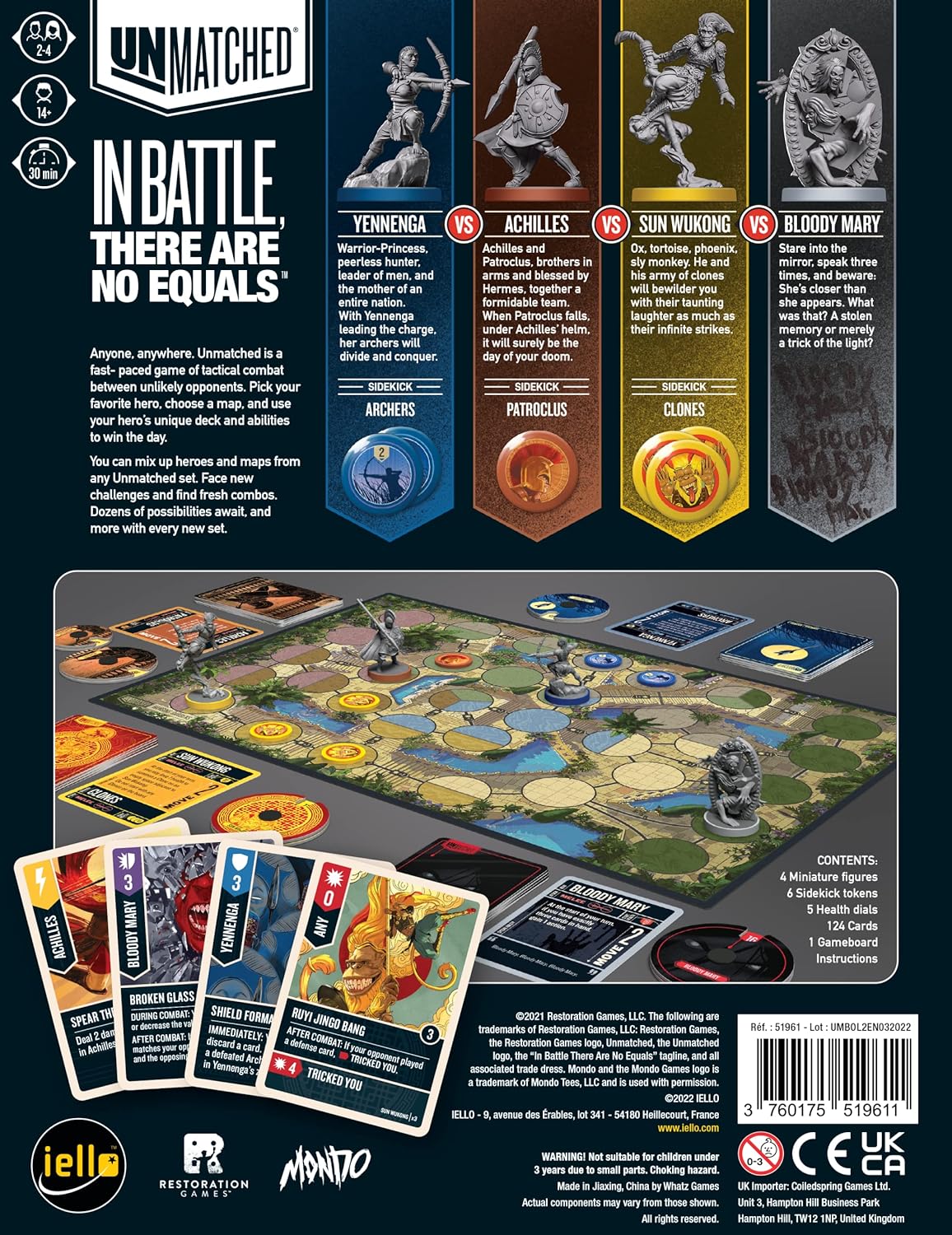 IELLO | Unmatched - Battle of Legends Vol 2 | Card Game | Ages 14+ | 2 to 4 Players | 30 mins Minutes Playing Time