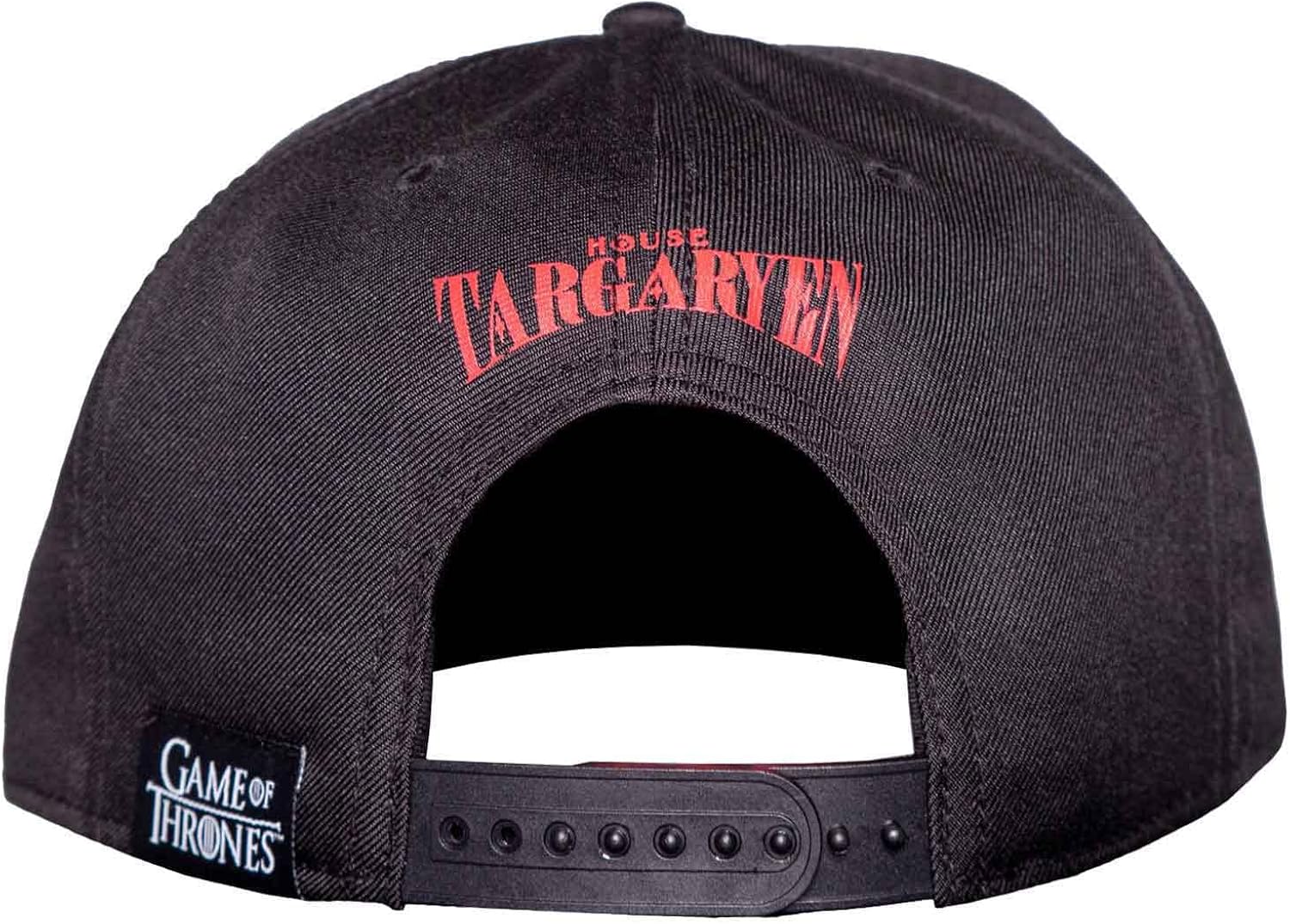 Game of Thrones Men's Baseball Cap-House of The Dragon Official Black Snapback, One Size
