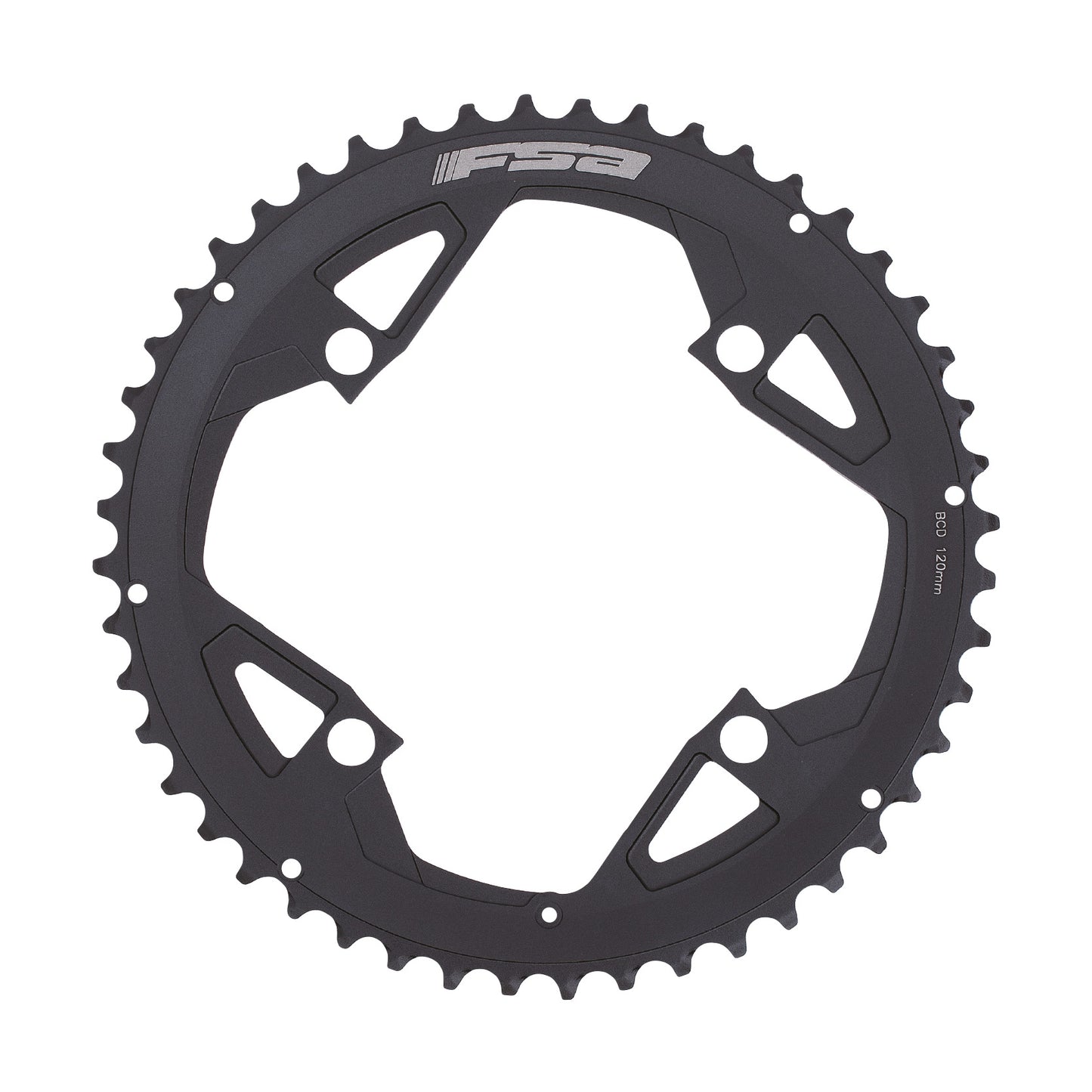 Fsa Gossamer Pro 50D 120 BCD 4BRAZ.2X ALU, Sport, Black (Black), One Size
