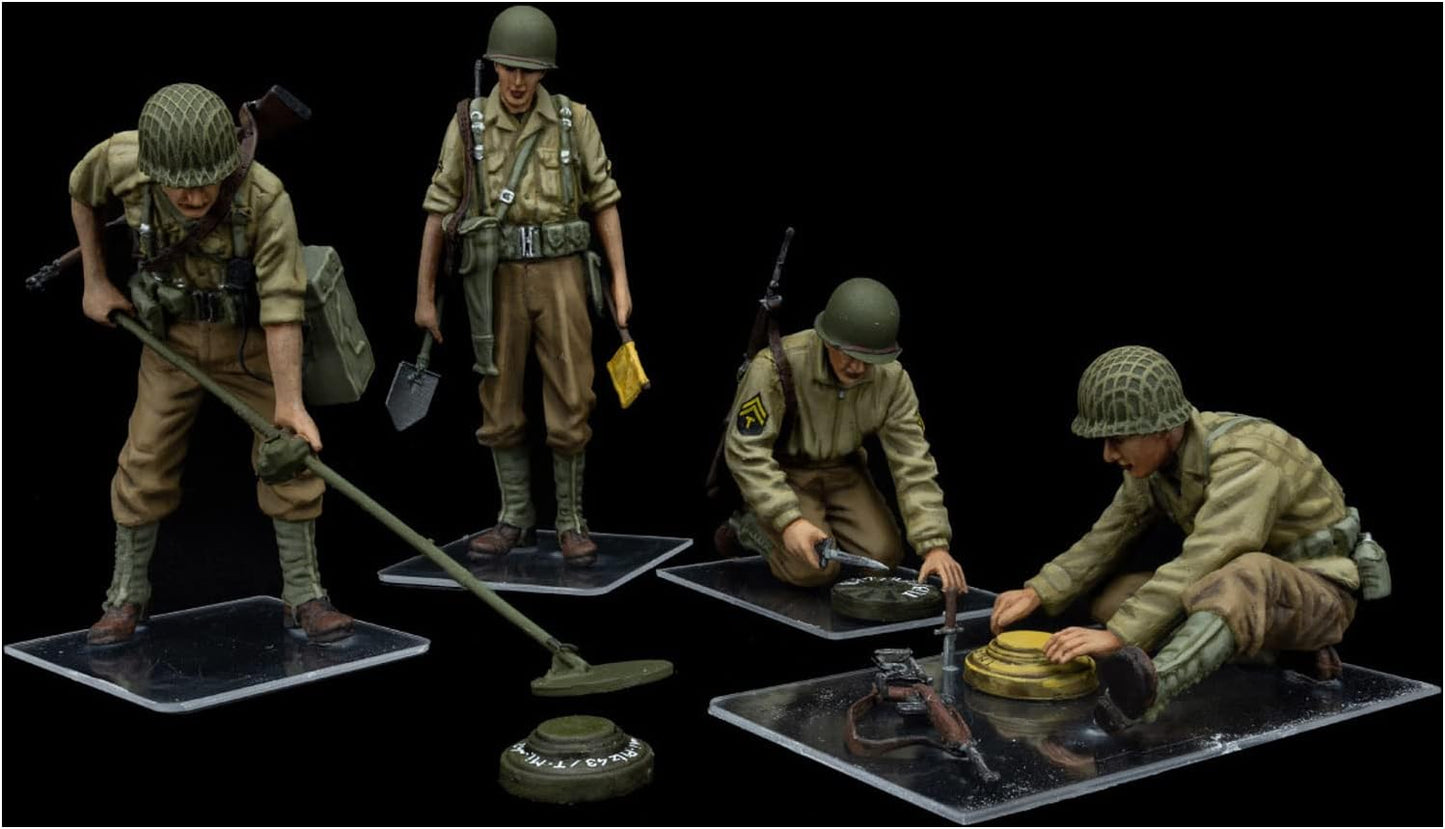 MiniArt MIN35251 1:35-US Mine Detectors Scale Model kit, Molded Color