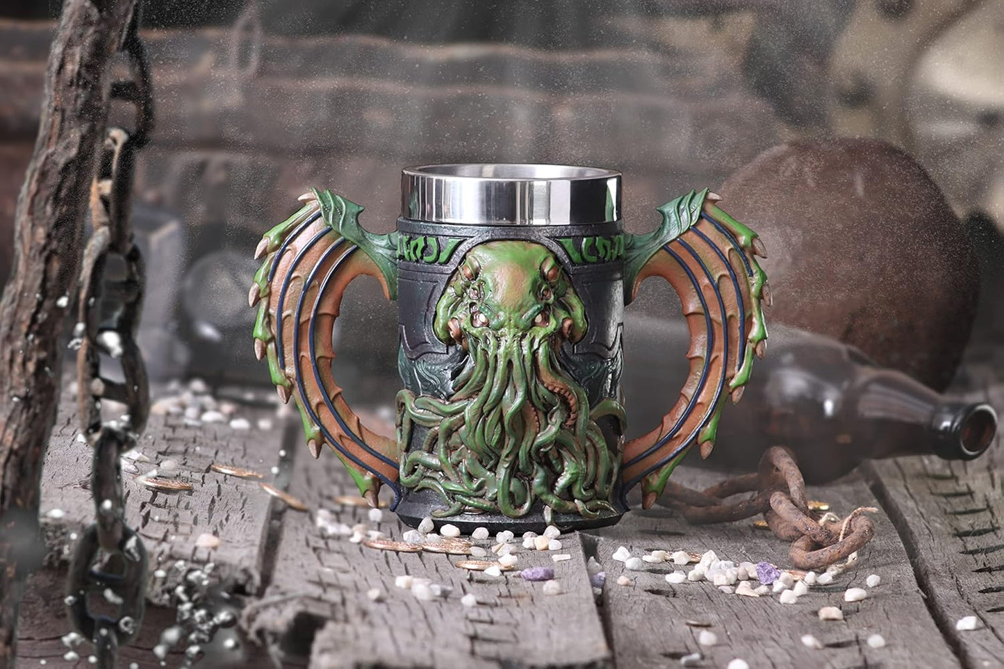 Nemesis Now The Vessel of Cthulhu Tankard (JR) Green, 24cm,B5944V2
