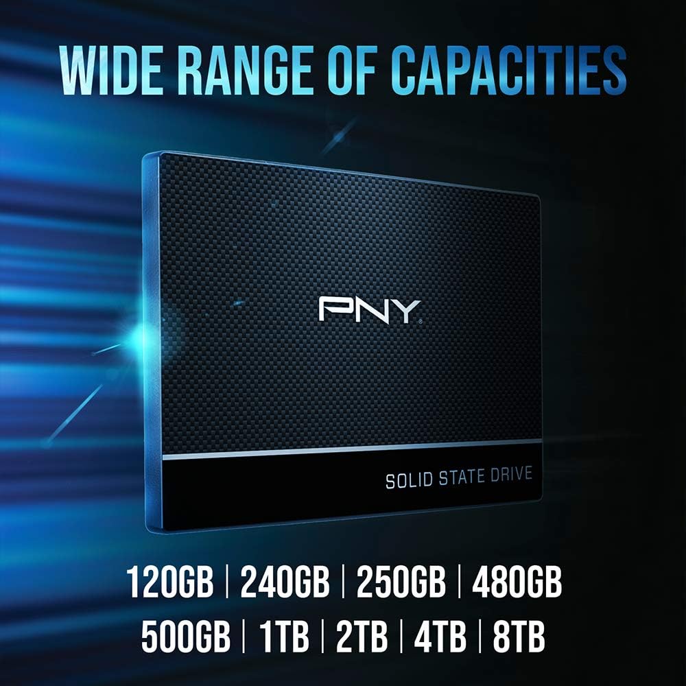 PNY CS900 Internal SSD SATA III, 2.5 Inch, 1TB, Read speed up to 535MB/s
