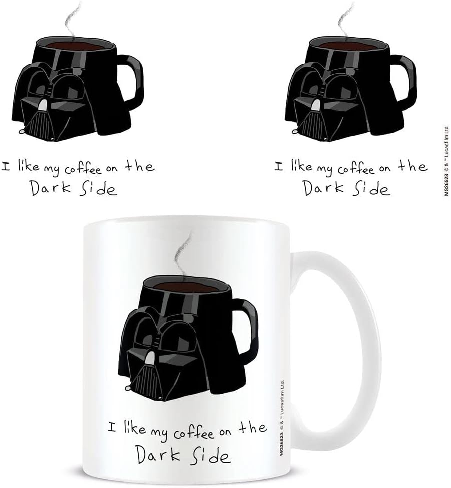 Pyramid International Wars Darth Vader Ceramic Mug in Presentation Gift Box (Dark Side Coffee Design) 11oz Ceramic Mug - Official Merchandise MG26523