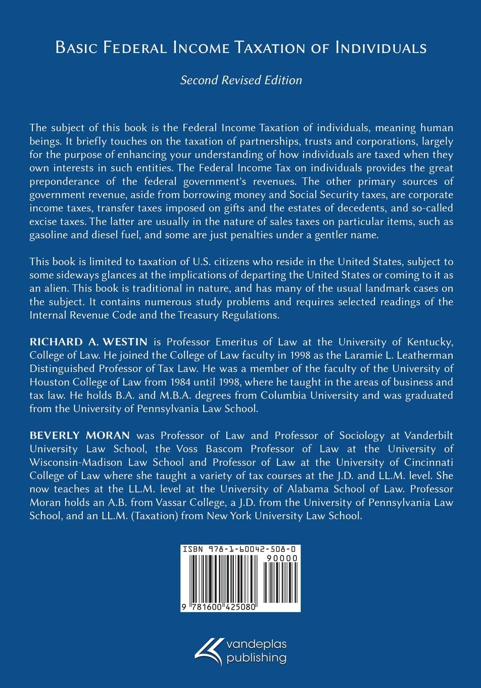 Basic Federal Income Taxation of Individuals, Second Revised Edition