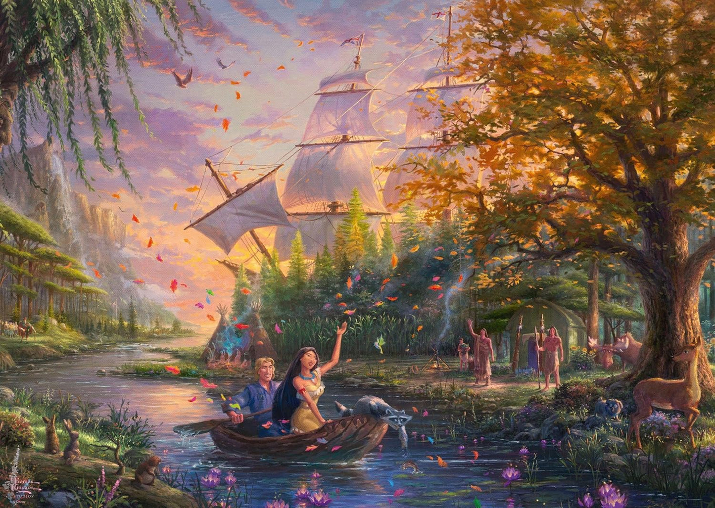 Schmidt | Thomas Kinkade: Disney Pocahontas Puzzle - 1000pc | Puzzle | Ages 12+ | 1 Players