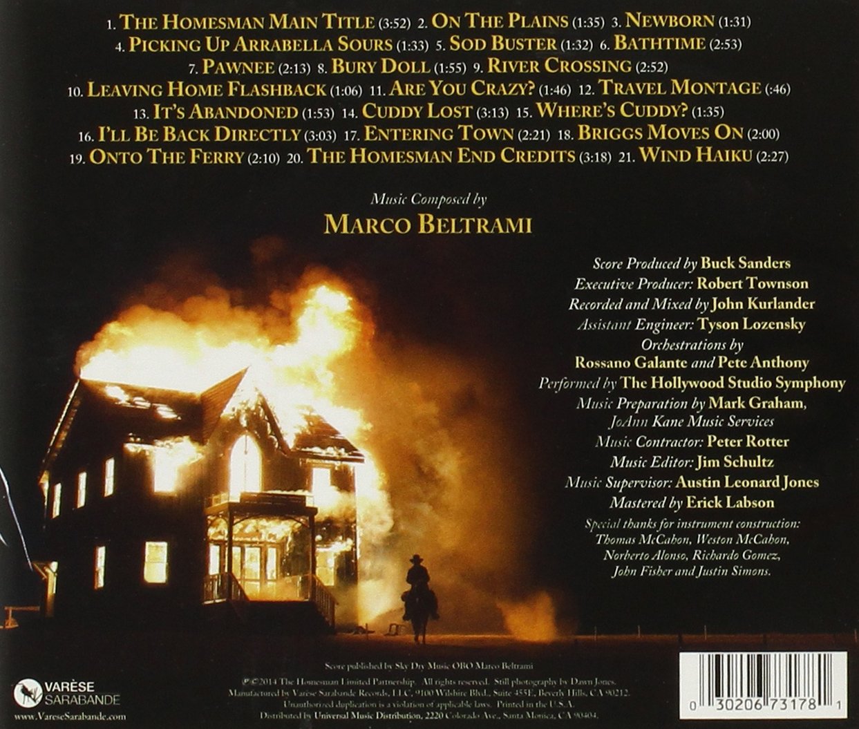 The Homesman (Score) (Original Soundtrack