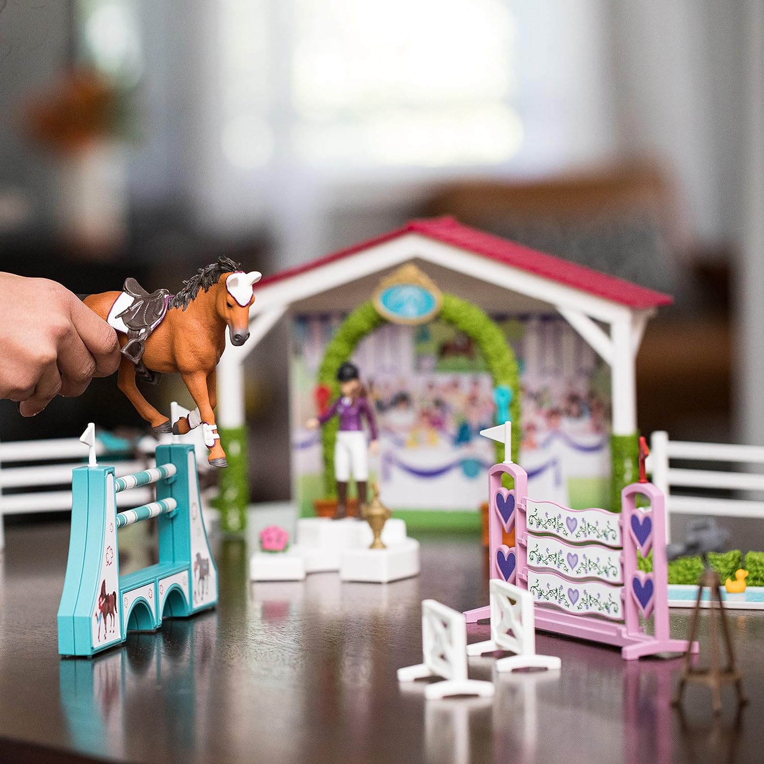 Schleich Horse Toys & Playsets – 36 Piece World Friendship Horse Tournament Set with Pony Figurines, Rider Action Figures, and Stable Accessories, for Girls and Boys Ages 5 and Above 2021 Box Style
