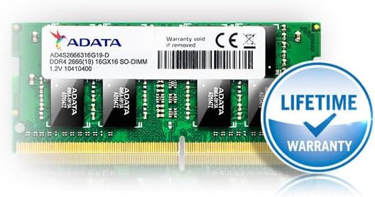 ADATA Premier 8GB, DDR4, 3200MHz (PC4-25600), CL22, SODIMM Memory, 1024x8