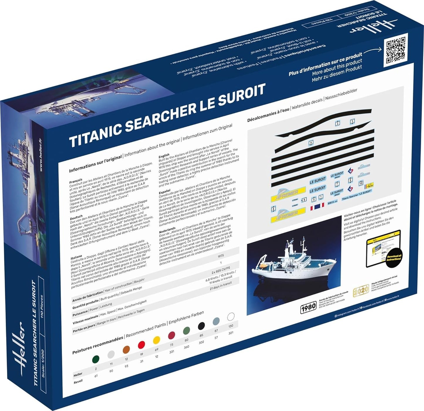 Heller - 1/200 Starter Kit Titanic Searcher Le Suroit
