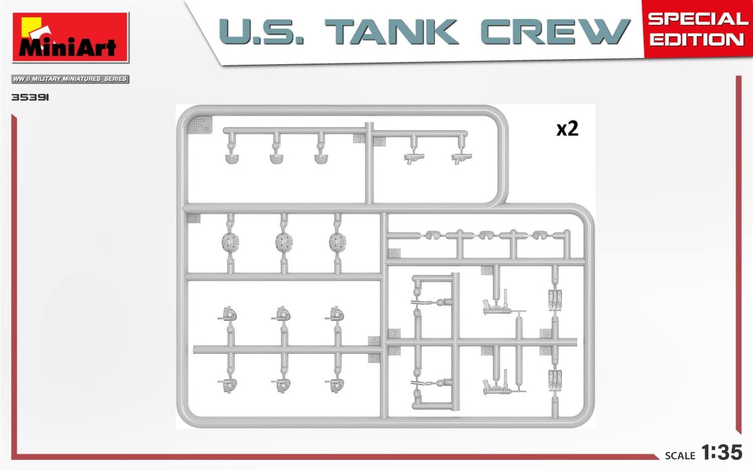 MiniArt MIN35391 1:35-US Tank Crew, (Special Edit) Scale Model kit, Unpainted