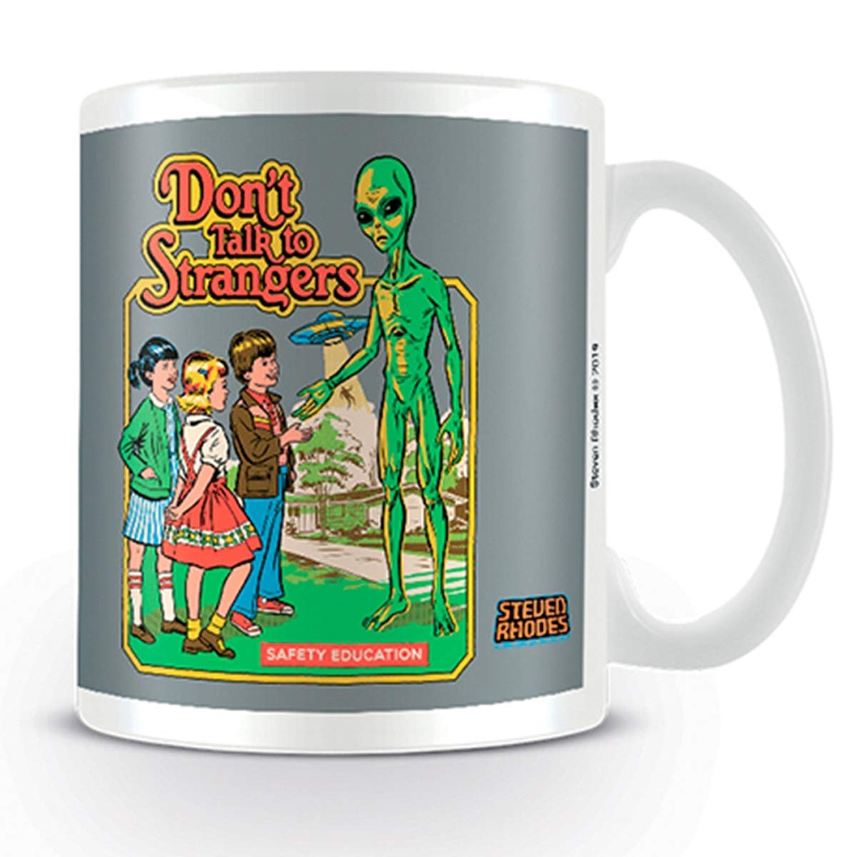 Pyramid International MG25687 Steven Rhodes Becher aus Keramik, 11 Oz/315 ml, Motiv: Don't Talk To Strangers